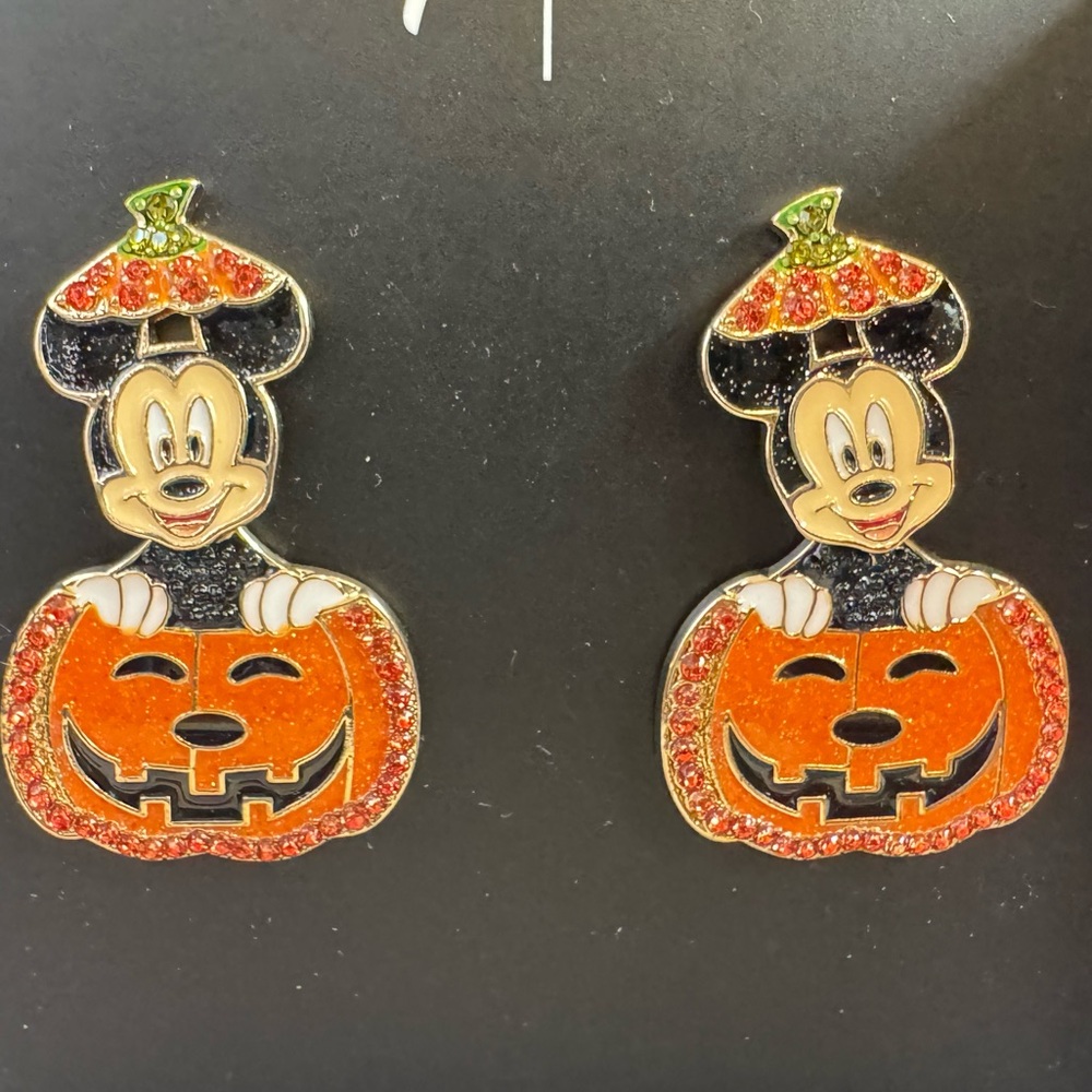 Disney BaubleBar Mickey Pumpkin Earrings - Picture 2 of 2